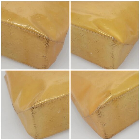 LOUIS VUITTON Monogram Vernis Reade MM Hand Bag Beige LV Auth - Picture 16 of 16